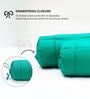 Aqua Green Solid Cotton 2 Pcs Bolster Covers
