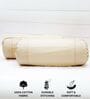 Beige Solid Cotton 2 Pcs Bolster Covers
