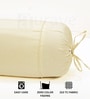 Beige Solid Cotton 2 Pcs Bolster Covers