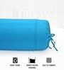 Blue Solid Cotton 2 Pcs Bolster Covers