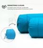 Blue Solid Cotton 2 Pcs Bolster Covers