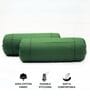 Bottle Green Solid Cotton 2 Pcs Bolster Covers