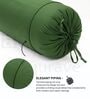 Bottle Green Solid Cotton 2 Pcs Bolster Covers