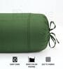 Bottle Green Solid Cotton 2 Pcs Bolster Covers
