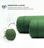 Bottle Green Solid Cotton 2 Pcs Bolster Covers