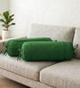 Bottle Green Solid Cotton 2 Pcs Bolster Covers
