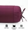 Burgundy Solid Cotton 2 Pcs Bolster Covers