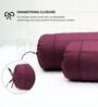 Burgundy Solid Cotton 2 Pcs Bolster Covers