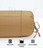 Camel Brown Solid Cotton 2 Pcs Bolster Covers