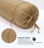 Camel Brown Solid Cotton 2 Pcs Bolster Covers
