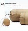 Camel Brown Solid Cotton 2 Pcs Bolster Covers