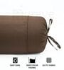 Coffee Brown Solid Cotton 2 Pcs Bolster Covers