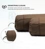 Coffee Brown Solid Cotton 2 Pcs Bolster Covers