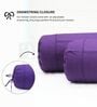 Dark Purple Solid Cotton 2 Pcs Bolster Covers