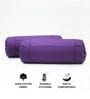 Dark Purple Solid Cotton 2 Pcs Bolster Covers