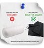 Grey Solid Cotton 2 Pcs Bolster Covers