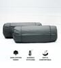 Grey Solid Cotton 2 Pcs Bolster Covers