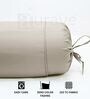 Khaki Solid Cotton 2 Pcs Bolster Covers