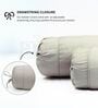 Khaki Solid Cotton 2 Pcs Bolster Covers