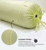 Light Yellow Solid Cotton 2 Pcs Bolster Covers