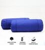 Marine Blue Solid Cotton 2 Pcs Bolster Covers