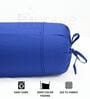 Marine Blue Solid Cotton 2 Pcs Bolster Covers