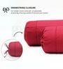 Maroon Solid Cotton 2 Pcs Bolster Covers