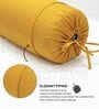 Mustard Solid Cotton 2 Pcs Bolster Covers
