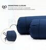 Navy Blue Solid Cotton 2 Pcs Bolster Covers