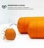 Orange Solid Cotton 2 Pcs Bolster Covers