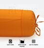Orange Solid Cotton 2 Pcs Bolster Covers