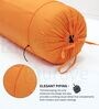 Orange Solid Cotton 2 Pcs Bolster Covers
