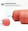 Peach Solid Cotton 2 Pcs Bolster Covers