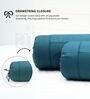 Peacock Blue Solid Cotton 2 Pcs Bolster Covers