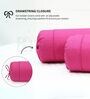 Pink Solid Cotton 2 Pcs Bolster Covers