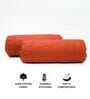 Rust Solid Cotton 2 Pcs Bolster Covers