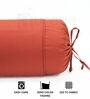 Rust Solid Cotton 2 Pcs Bolster Covers