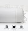 White Solid Cotton 2 Pcs Bolster Covers