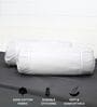 White Solid Cotton 2 Pcs Bolster Covers