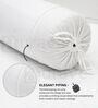 White Solid Cotton 2 Pcs Bolster Covers