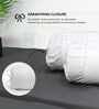 White Solid Cotton 2 Pcs Bolster Covers