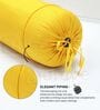 Yellow Solid Cotton 2 Pcs Bolster Covers