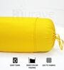 Yellow Solid Cotton 2 Pcs Bolster Covers