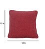 Red Solid Cotton 12 x 12 Inches Cushion Cover