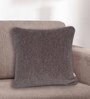 Brown Solid Cotton 16 x 16 Inches Cushion Cover