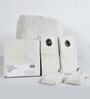 White Solid 210 TC Cotton (Set of 6) Double Bed Bedding Sets