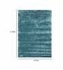 Blue Solid Viscose 4 ft X 6 ft Hand Woven Carpet