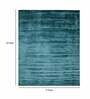 Blue Viscose Solid 5  x 8  Feet Hand Woven Carpet