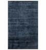 Blue Viscose Solid 5 x 8 Feet Hand Woven Carpet