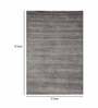 Grey Wool And Viscose Solid 5  x 8  Feet Hand Woven Carpet